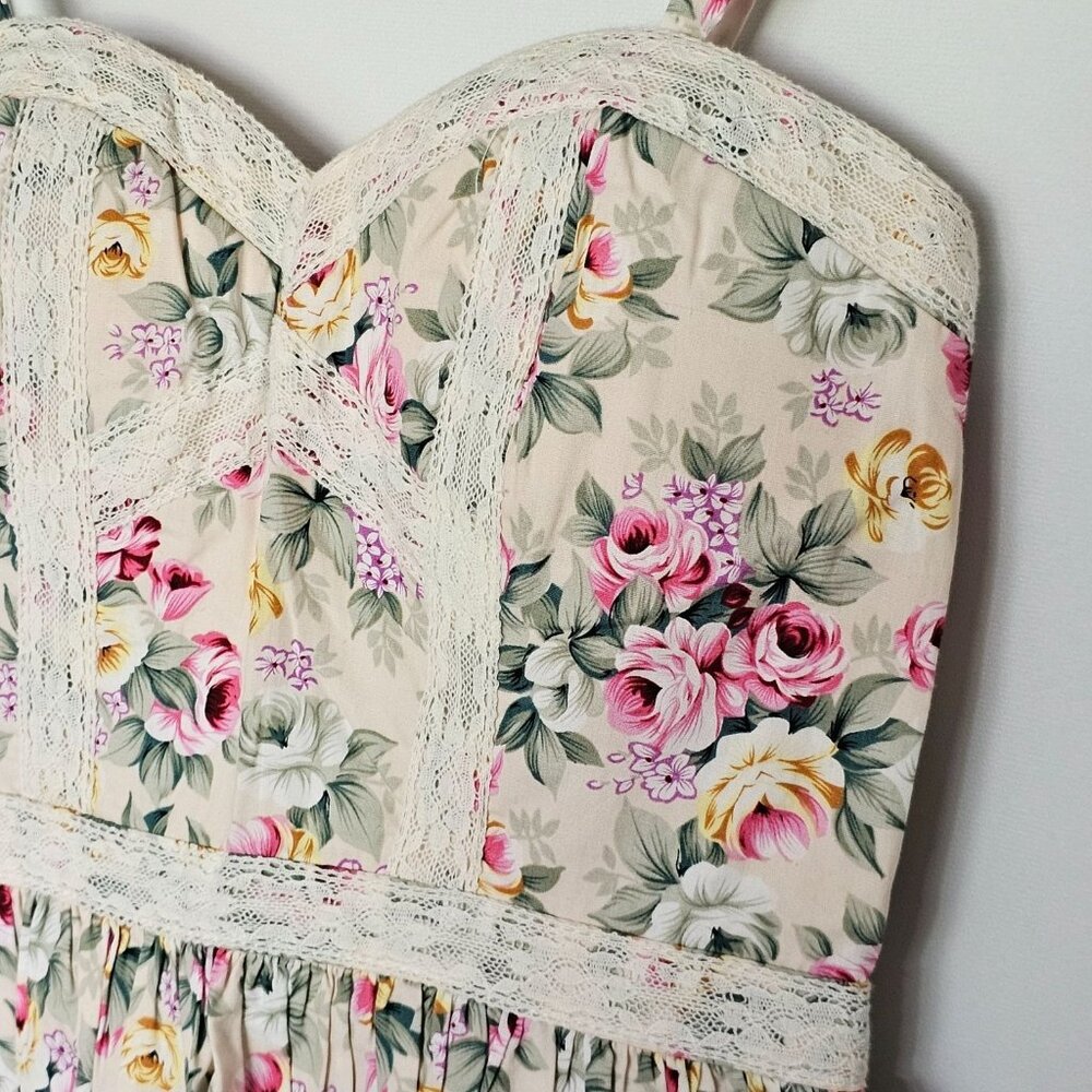 REVOLVE Minuet White Floral Mini Dress with Pink and Green Accents - Picture 9 of 15